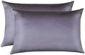 100% Mulberry Silk Pillowcases Set of 2 for Hair and Skin and Super Soft and Breathable Standard Size Nature Silk Pillowcases (Standard, Gray)