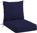 Sundale Outdoor Olefin Deep Seat Cushion, Patio Chair Cushion and Pillow, Water-Resistant Sectional Sofa Pad with Straps Navy Blue, 24 x 24 x 4 Inches