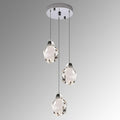3 Lights Pendant Light Fixture, Cluster Crystal Pendant Lighting Chrome, Modern Dimmable Triple Pendant Chandelier for Kitchen Island, Dining Room