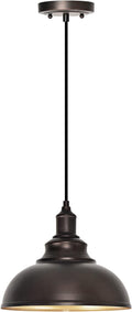 1 Pack Farmhouse Pendant Light Bronze Pendant Lighting for Kitchen Island Industrial Hanging Barn Light Pendant Lighting Over Island Sink Light Fixtures