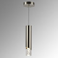 Pendant Light Fixture, Bubble Acrylic Pendant Lights Kitchen Island, 1 Light Dimmable Brushed Nickel Cylinder Pendant Island Hanging Light for Dining Room, 3000K