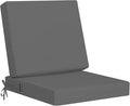 idee-home Outdoor Cushions for Patio Furniture, Outdoor Seat Cushion, Waterproof Couch Hampton Bay Deep Seat Replacement Chair Cushions for Garden Lawn Backyard Deck, 19 x 19 Dark Grey