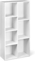 Amazon Basics 7 Cube Organizer Bookcase Shelf, Storage for Home and Office, 9.25