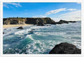 Bodega Bay Coastal Wall Art – Framed Ocean Photography Print – California Nature Landscape Poster – Seascape Decor for Living Room or Bedroom (20x30 inches) - Wooden Framed (White)