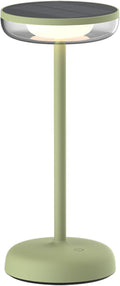 Cocktail Style Solar Table Lamp β Cordless LED Light with USB-C Charging, Dimmable Warm 2700K Glow, Weather Resistant for Indoor/Outdoor Use β Green, 1 Pack