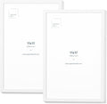 Opposite Wall - 11x17 in - White Solid Oak Wood Picture Frame - Lightweight, Versatile & Shatterproof - Wall Hanging Poster or Photo Frame - Wall Decor for Office, Gallery & Home - 2 Pack