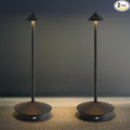 LED Cordless Table Lamps, Portable Rechargeable 6000mAh Outdoor Lights, 3 Color Stepless Dimming Battery Powered Bedside Table Lamp,wireless Touch Lamp For Bedroom/Kitchen Lamp/Camping/Patio(Black)