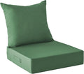 Outdoor Cushions for Patio Furniture,Outdoor Seat Cushion Set 24 x 24 x 4 Inch,Waterproof & Fade Resistant Outdoor Chair Cushions,Deep Patio Chair Cushion with Removable Cover,Forest Green