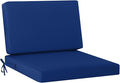 idee-home Outdoor Cushions for Patio Furniture, Outdoor Seat Cushion, Waterproof Couch Hampton Bay Deep Seat Replacement Chair Cushions for Garden Lawn Backyard Deck, 28.5 x 28.5 Navy Bue