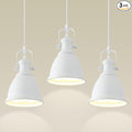 White Pendant Lights Kitchen Island 3 Pack, Vintage Pendant Light, 6.5’’ Farmhouse Pendant Light Fixtures, Adjustable Height, Pendant Lighting for Dining Room, Living Room, Sink, Bar
