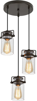 Kitchen Pendant Lighting Over Island 3 Pendant Lights Black Pendant Lighting Adjustable Farmhouse Ceiling Light for Kitchen Island Dining Room Bedroom Living Room