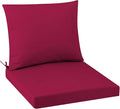 Outdoor Seat Cushion Set 24 x 24 In, Water-Resistant & Fade-Resistan, Patio Furniture Cushions with Removable Cover Deep Seat & Back Cushion with Handle and Adjustable Straps for Chair Sofa,1PC