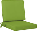 idee-home Outdoor Cushions for Patio Furniture, Outdoor Seat Cushion, Waterproof Couch Hampton Bay Deep Seat Replacement Chair Cushions for Garden Lawn Backyard Deck, 24 x 24 Green