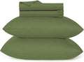 URBANHUT 700 Thread Count Egyptian Cotton Twin Sheets, 4Pc Sheet Set Soft Luxury Bed Sheets for Twin Size Bed, Sateen Weave Hotel Sheets, 14'' Elasticized Deep Pocket - Sage