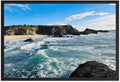 Bodega Bay Coastal Wall Art – Framed Ocean Photography Print – California Nature Landscape Poster – Seascape Decor for Living Room or Bedroom (20x30 inches) - Wooden Framed (Black)