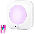 LUXSWAY LED Motion Sensor Ceiling Light Battery Operated with Remote Control,Multi Colors Changing Ceiling Lamp,Cordless Shower Accessories Closet Light with Timer for Bedroom,Kitchen,Hallway,250LM