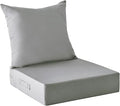 Outdoor Cushions for Patio Furniture,Outdoor Seat Cushion Set 24 x 24 x 5.75 Inch,Waterproof & Fade Resistant Outdoor Chair Cushions,Deep Patio Chair Cushion with Removable Cover,Light Grey