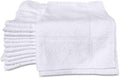 GOLD TEXTILES 12 Pack White Bath Mat Towels 20x30 Inches (Not a Bathroom Rug)- Cotton Blend Washable Economy Hotel Bath Mats