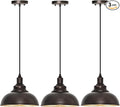 3-Pack Farmhouse Pendant Light Adjustable Pendant Lighting for Kitchen Island Industrial Hanging Barn Pendant Lights Over Island Sink Light Fixtures