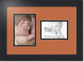 ArtToFrames Collage Photo Frame Double Mat with 1 - 3.5x5^ 4x6 Openings and Satin Black Frame