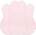 Happiest Baby Sleepea 5-Second Swaddle - 100% Organic Cotton Baby Swaddle Blanket - Doctor Designed Promotes Healthy Hip Development - 3-Pack Bundle (Rose Stars, S, M, L)