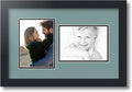 ArtToFrames Double-Multimat-106-818/89-FRBW26079 Collage Photo Frame Double Mat with 2-5x7 Openings and Satin Black Frame