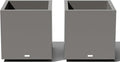 Veradek Block Series Cube Plastic Planter - Large Square Planter for Indoor or Outdoor Patio/Garden | Durable All-Weather Use with Drainage Holes | Modern Décor for Tall Plants, Trees, Flowers