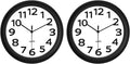 HIPPIH 2 Pack Silent Wall Clock, 10 Inch Non Ticking Quiet Digital Sweep Decorative Battery Operated Wall Clocks for Living Room Bedroom Kitchen School Office Decor, Black