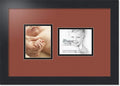 ArtToFrames Collage Photo Frame Double Mat with 2 - 4x5 Openings and Satin Black Frame