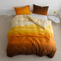 Luxlovery Gradient Color Comforter King Orange and Yellow Bedding Set Abstract Ink Color Blanket Quilts Soft Breathable Stylish Blanket Quilts Colorful Modern Comforter Set Women Men
