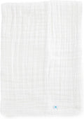 Little Unicorn Newborn Receiving Quilt | Ultra- Soft, Multi-Layered Muslin Fabric | Gift for Newborns & on-The-go (White)
