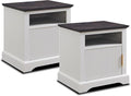Fluted Nightstand Set of 2, 22
