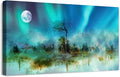 MHARTK66 Canvas Wall Art for Living Room and Bedroom - Large Abstract Auroral Scenery Framed Prints - Office and Hotel Decoration - 20x40 In