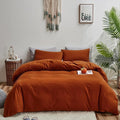 CLOTHKNOW Burnt Orange King Size Comforter Set Terracotta Bedding Comforter Sets Cinnamon Comforter Soft Rust Brownish Comforter with 2 x Pillow Cases