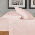 URBANHUT 700 Thread Count Queen Size Egyptian Cotton Sheets, 4Pc Sheet Set Soft Luxury Bed Sheets for Queen Size Bed, Sateen Weave Hotel Sheets, 16'' Elasticized Deep Pocket - Blush Pink