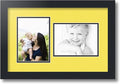 ArtToFrames Collage Photo Frame Double Mat with 2 - 5x7 Openings and Satin Black Frame