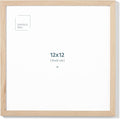 Opposite Wall - 12x12 in - Natural Solid Oak Wood Picture Frame - Lightweight, Versatile & Shatterproof - Wall Hanging Poster or Photo Frame - Wall Decor for Office, Gallery & Home