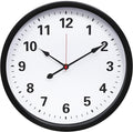LEIKE Metal Wall Clock 14IN Black, Retro Silent Quartz Battery Operated, Decorative for Patio, Kitchen, Living Room, Bedroom, Pool