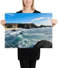 Bodega Bay Coastal Poster – Ocean Photography Wall Art Print – California Nature Landscape – Horizontal Seascape Decor – Picture for Living Room or Bedroom (18x24 inches) - Unframed Poster