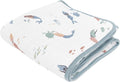 Little Unicorn Original Premium Cotton Quilt | Multi-Layered & Extra-Soft Muslin Fabric |for Babies & Toddlers (Mermaids)