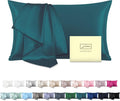 Mulberry Silk Pillow Cases for Hair and Skin Queen Size Silk Pillowcase with Zipper Soft Breathable Smooth Cooling Satin Silk Pillow Covers for Sleeping (Teal,20