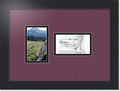 ArtToFrames Collage Photo Frame Double Mat with 2 - 3x5 Openings and Satin Black Frame