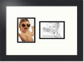 ArtToFrames Collage Photo Frame Double Mat with 2 - 3.5x5 Openings and Satin Black Frame