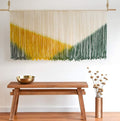 Flber Large Wall Hanging Tie-Dye Yarn Tapestry Geometric Colorful Bohemian Wall Décor 57