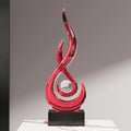 Red Decor Modern Flame Statue Home Decorations for Living Room, 11.8