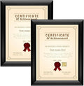 SnapeZo 2-Pack 8.5x11 Black Certificate Frames, Front-Loading Snap Frame, 1