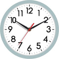 AKCISOT Wall Clock, Modern Small Wall Clocks Battery Operated 8 Inch, Silent Non-Ticking Analog Classic for Office, Home, Bathroom, Kitchen, Bedroom, School(Blue Gray)