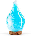 Porseme 150ml Essential Oil Diffuser Glass Color Changing Aroma Air Diffusers Aromatherapy Ultrasonic Cool Mist Humidifier 6 Running Hours Waterless Auto-Off for Sleeping Yoga Office Spa (Blue Wave)