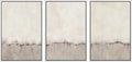 SIGNWIN Framed Canvas Print Wall Art Set Grunge Brown Gray Pastel Landscape Shapes Abstract Illustrations Modern Art Decorative Nordic Chic Calm for Living Room, Bedroom, Office - 24