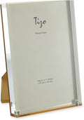 TIZO Design Vertical 5x7 Lucite Picture Frame, Durable 1 Inch Thick Clear Lucite & Magnetic Closures, Elegant & Practical Boutique Quality Photo Frame (Multiple Colors Available)